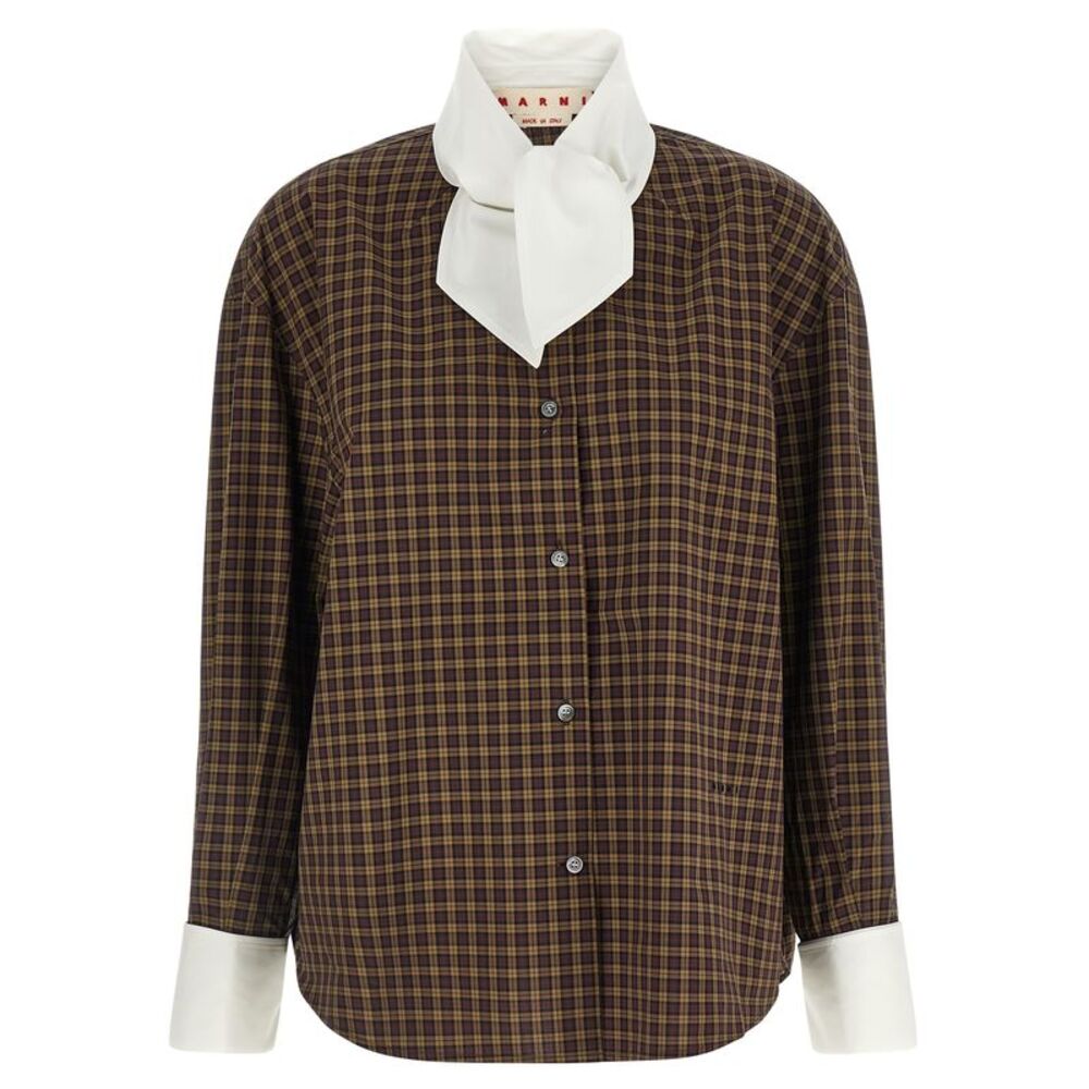 Marni Brown Cotton Women's Blouse